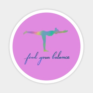 Standing Warrior: Find Your Balance Yoga Pose Magnet